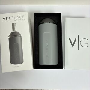 Vinglace Portable Wine & Champagne Stainless Steel Chiller Insulator Graphite
